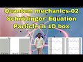 Quantum physics-02||Schrodinger’s equation ||Particle in a 1D BOX ||CPET/IIT JAM//UG//PG