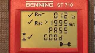 BENNING Gerätetester ST 710 – einfache VDE 0701-0702 Pflichtprüfungen