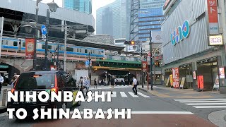 Driving in Japan 4K - Tokyo's Nihonbashi to Shinbashi