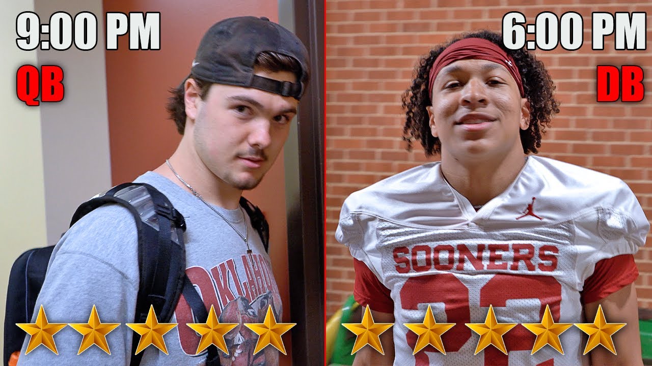 Night In The Life: D1 Football Players (5 Star Freshmen) - YouTube