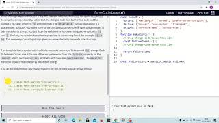 Tutorial 17 - Create Strings using template literals - freecodecamp