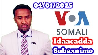 VOA Somali Radio Idaacadda Subaxnimo 04.01.2025