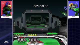 Beginner Beatdown 62 - Yoshling (Falco) Vs. Croc (Sheik) SSBM