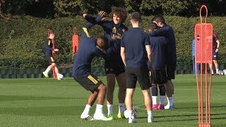 Arsenal Squad Train Ahead Of Standard Liege Europa League Clash