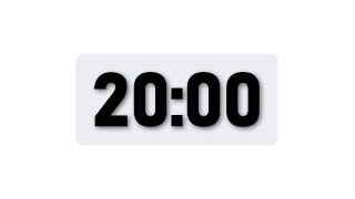 20 Minute Timer - Minimal Countdown Timer [Light Theme]