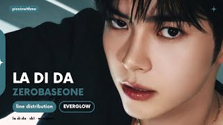 How would ZEROBASEONE (ZB1) sing LA DI DA (EVERGLOW) ? | Line Distribution