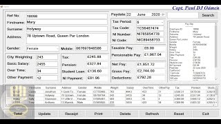 Overview of Employee Payroll Management System developed with MySQL in C#