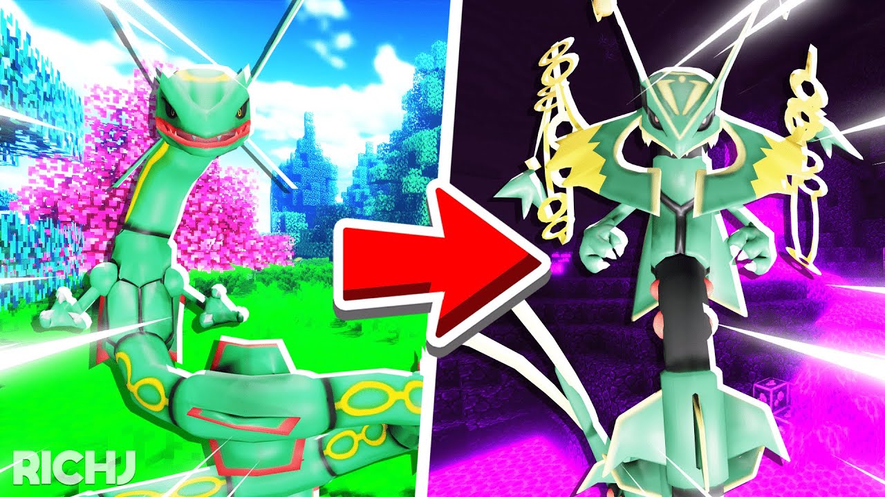 HOW TO CATCH AND MEGA EVOLVE LEGENDARY RAYQUAZA POKEMON! - Minecraft ...