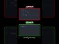 Junior vs senior python developer 🐍 | #python #coding #programming #shorts  @Codingknowledge-yt