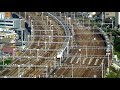 timelapse【定点カメラ1 3】地上100メートルから望む名古屋駅を発着する東海道新幹線n700系，東海道本線，特急，名鉄などの様々な列車 2017.10.8 のコピー