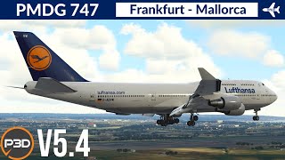 [P3D v5.4] PMDG 747-400 Lufthansa | Frankfurt to Palma de Mallorca | VATSIM Livestream