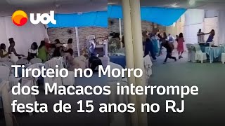 Tiroteio no Morro dos Macacos interrompe festa de 15 anos; vídeo mostra momento