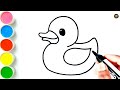 how to draw a duck drawing easy duck drawing easy step by step duck drawing from number 2