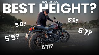 Which Height best for Hunter 350 🤔??| Royal Enfield Hunter 350 Review |