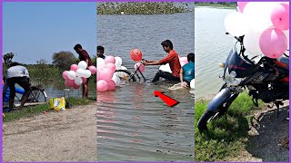floating bicycle experiment using balloons (diy)🤪💯#shorts Bruce lee boy #BruceLeeboy