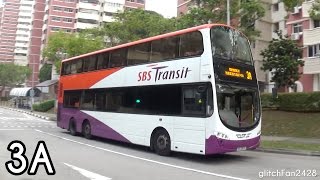 [SBST] Double Deck Debut - SBS3801L on Service 3A - Volvo B9TL Wright Eclipse Gemini II