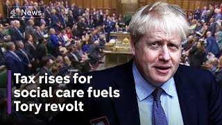 Boris Johnson faces Tory revolt over tax rises for social care