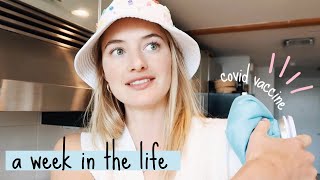 A week in my life // Getting my Covid Vaccine, making Vegan Dessert & Workout Event