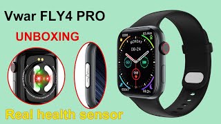 UNBOX- Vwar FLY4 PRO Smart Watch, First with Health Real Sensor Apple Watch Clone, ECG SpO2, IP68