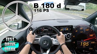 2020 Mercedes Benz B180d 116 PS TOP SPEED AUTOBAHN DRIVE POV