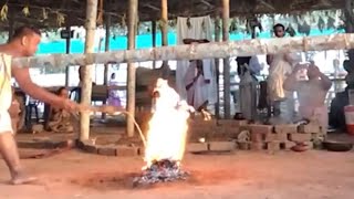 This Havan, called Pravargya Havan, is a 4,000 year old Vedic fire ritual.