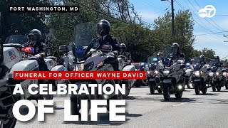 Officer Wayne David funeral service and procession