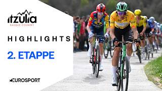 Stars bei erster Bergankunft gefordert | Highlights deutsch | 2. Etappe Baskenland-Rundfahrt 2026