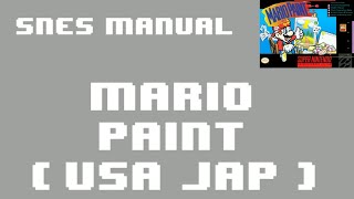 [SNES Manual] Mario Paint  (USA/JAP) Animated Game Manual - for Super Nintendo / Famicom