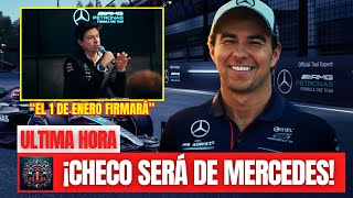 ¡CHECO SERÁ DE MERCEDES! ¡CHECO PÉREZ FIRMARÁ el 1 de ENERO y COMPETIRÁ por MERCEDES!