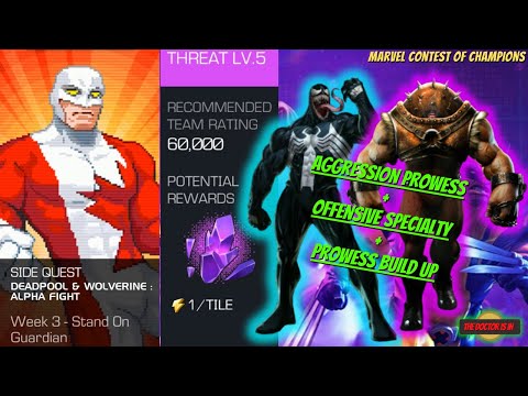 Cómo vencer a Deadpool Wolverine Alpha Flight #MCOC Side Quest Semana 3 Juggernaut Versus Guardian