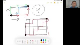 Grid Counting Recursion Method and Example 1