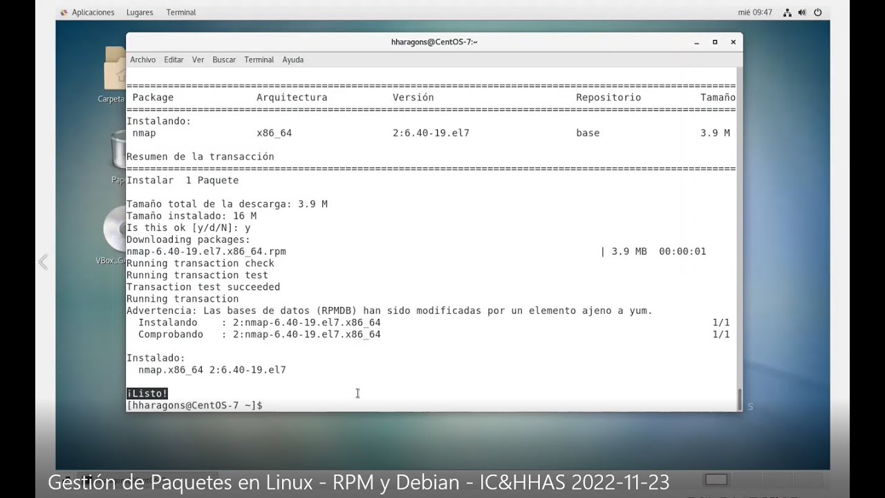 Gestión De Paquetes En GNU/Linux: RPM Y Debian. IC&HHAS 2022-11-23 ...