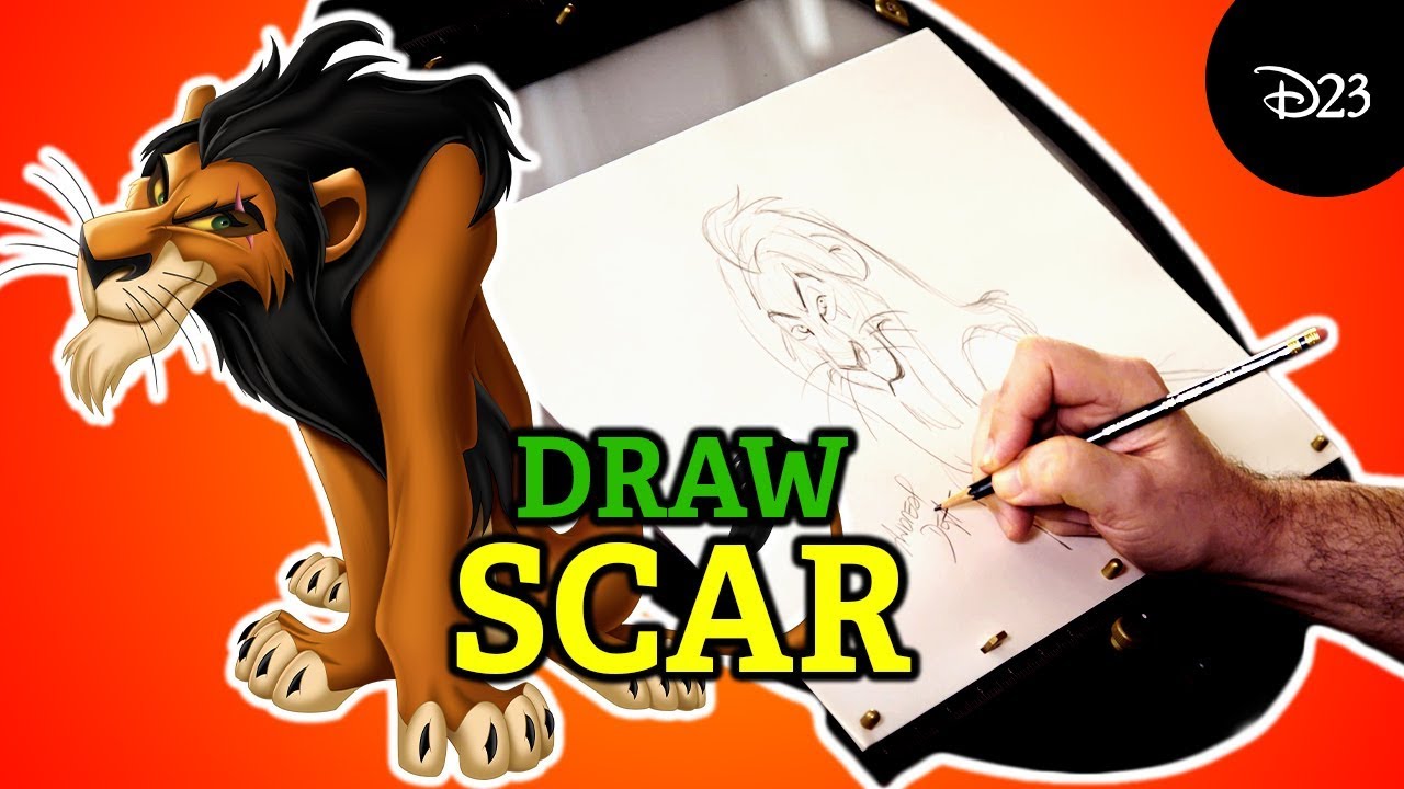 How To Draw Scar From The Lion King With Disney Legend Andreas Deja ...