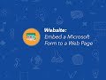 Website: Embed a Microsoft Form