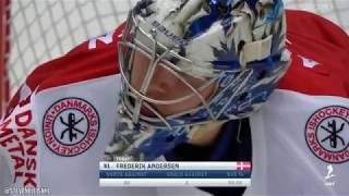 Frederik Andersen's Incredible Save - 2018 World Hockey Championships (04/05/18)