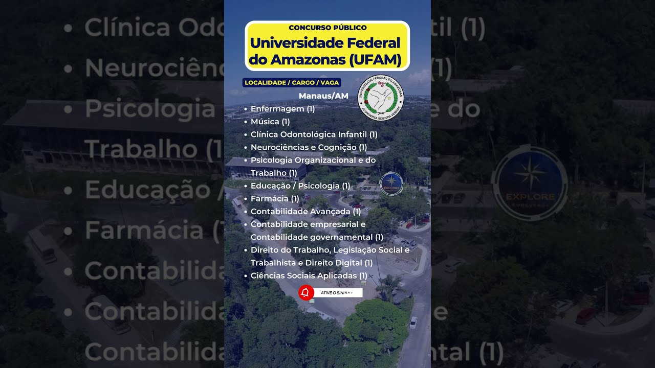 🚨 Universidade Federal Do Amazonas (UFAM), Concurso Público Com ...