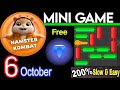 6 October 💎🔑🐹 Puzzle Trick: P2E Hamster Kombat key MiniGame Solved, slow step by step! 🎮