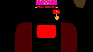 Draw YouTube Logo Using Python Turtle|#shorts #short #youtube #youtubeshorts #coding