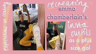 PLUS SIZE GIRL RECREATING EMMA CHAMBERLAIN'S OUTFITS *I SPENT $500*