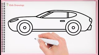 Car Drawing For Kids Learn How To Draw A Car Very Easy And Simple