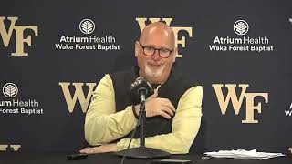 Wake Forest Basketball coach Steve Forbes post-NC State press conference