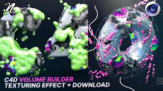 C4D Tutorial Volume Builder Texturing Effect | Cinema 4D R20+