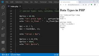 #07 PHP Course - Data Types integer, string, double