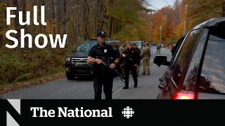 CBC News: The National | Maine manhunt, Carbon tax, Sustainable fashion