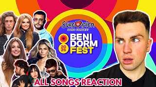 LET’S REACT TO SPAIN’S NATIONAL FINAL ENTRIES | BENIDORM FEST 2025