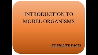 Introduction to model organisms | Biology