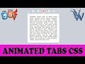 CSS Tabs Tutorial Coming Soon | Cool CSS Effects 2018 | CSS3 Animation Tutorial