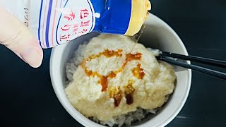 grated yam and rice　Japanese food　TororoGohan　Japanese yam　Healthy and wholesome food