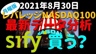 【①sifyって何？② 大切なお知らせ】レバレッジNASDAQ100 最新チャート テクニカル データ分析　2021年8月30日