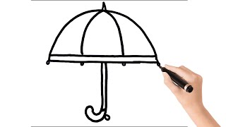 Easily draw an umbrella for children | ছাতা আঁকার সহজ পদ্ধতি